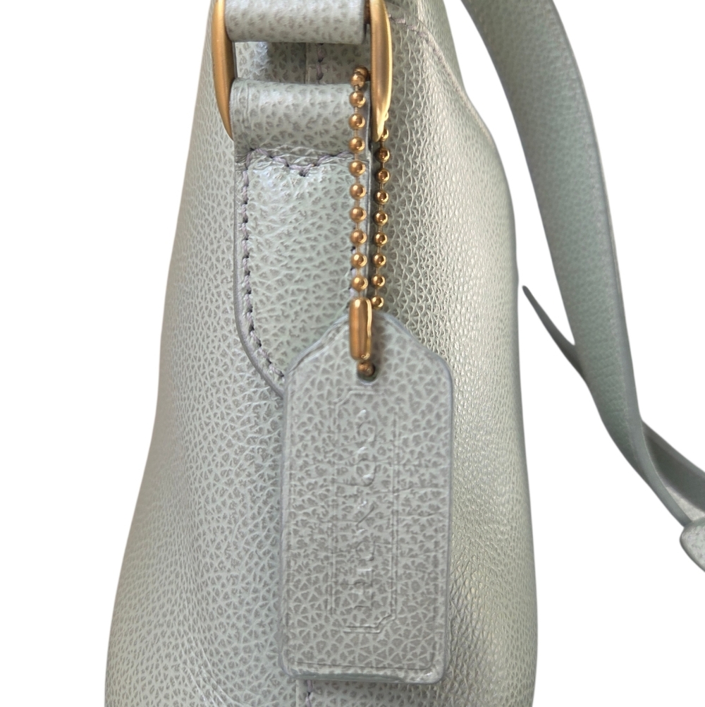 Vintage Coach Madison Regis Light Jade Pebbled Leather Shoulder Bag Italy - Picture 8 of 17